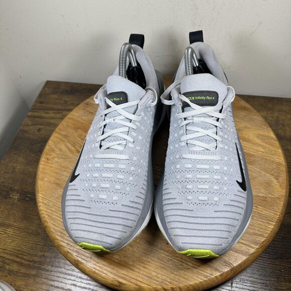 Nike InfinityRN 4 Shoes Mens Size 10 Gray Black White ReactX Running DR2665-002 main image 4